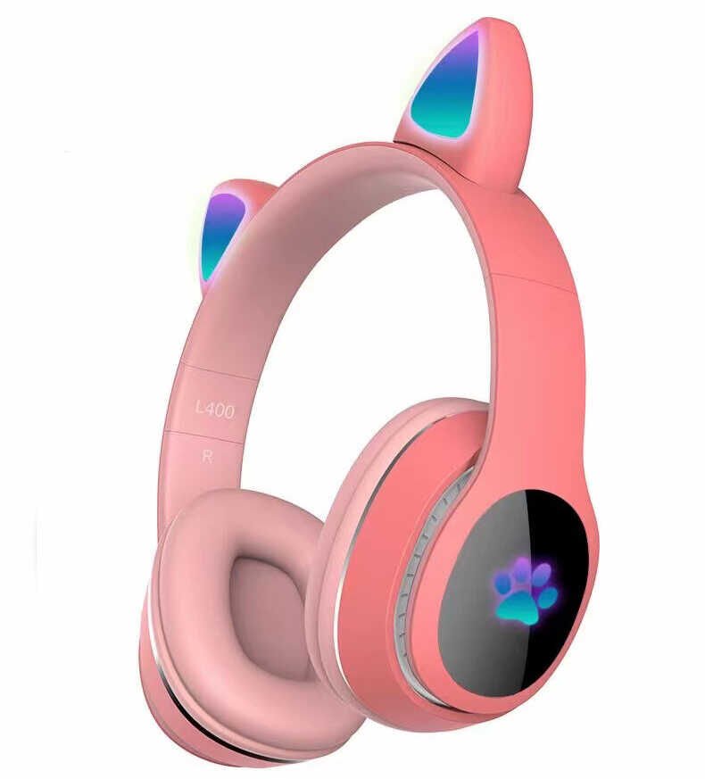 Hafif ve Portatif Kolayca Katlanıp Taşınabilir Dizayn (L400 Bluetooth Kulaklık) Kırmızı