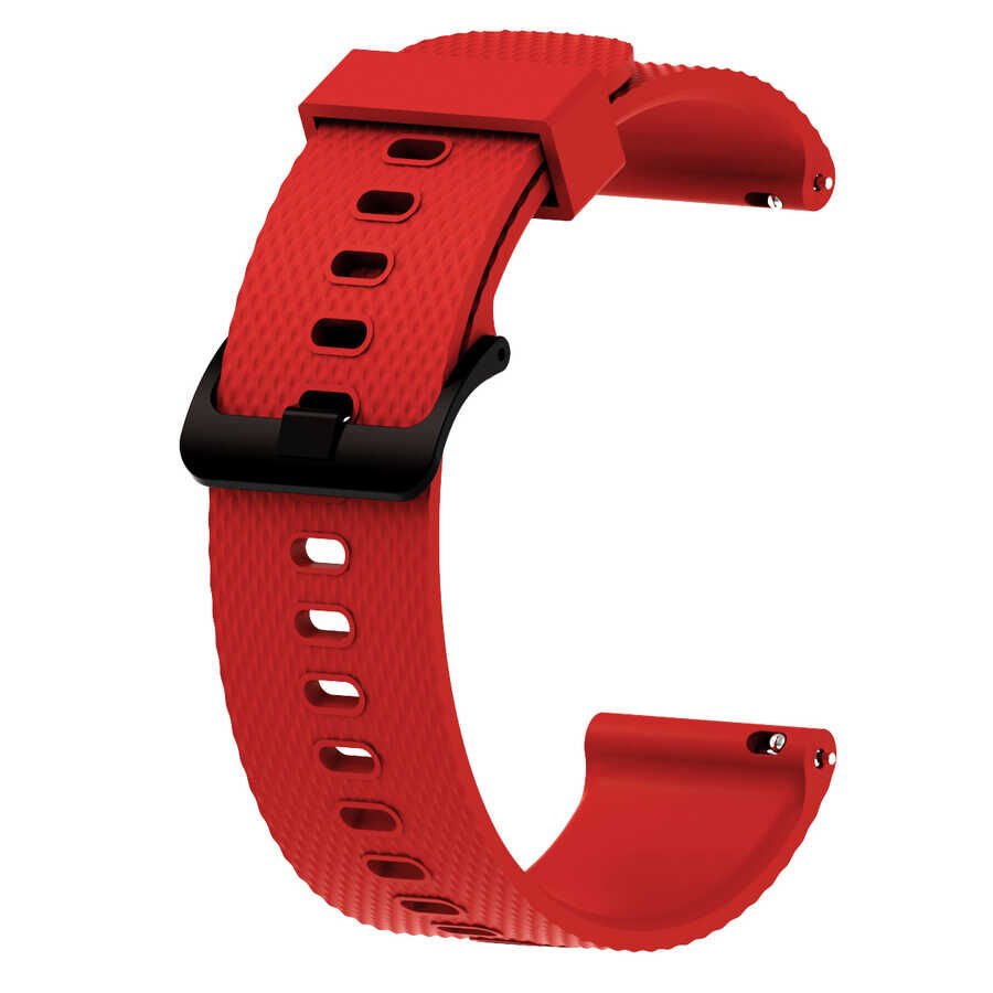 Huawei GT2 42mm (20mm) Silikon Kordon Esnek Tasarım (KRD-46) Kırmızı