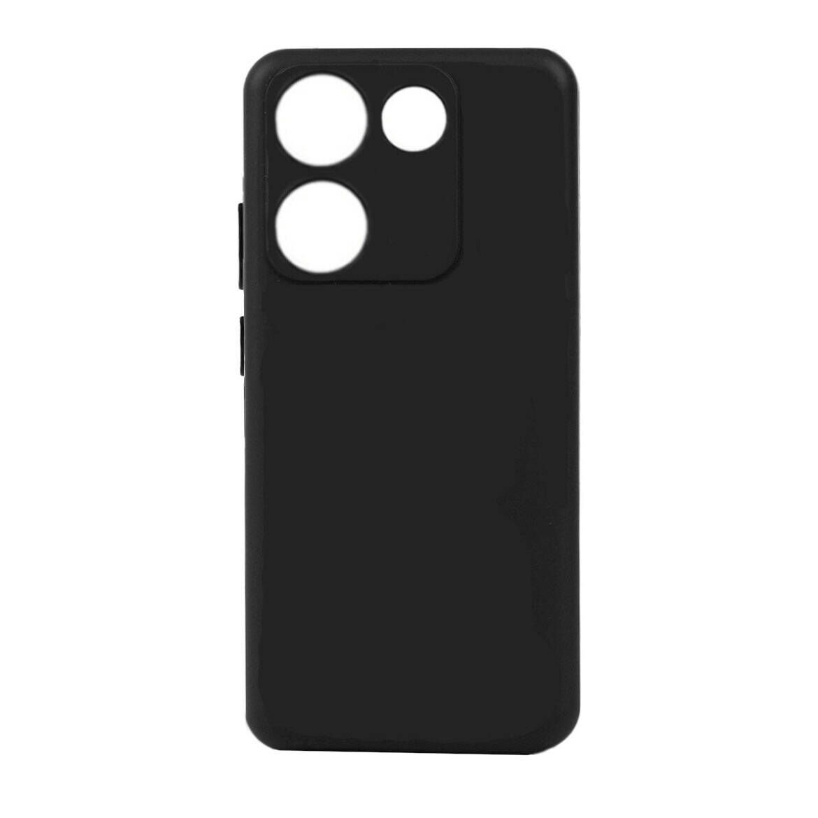 Tecno Camon 20 Kılıf Kamera Korumalı Esnek Renkli Silikon Kapak (Biye) Siyah