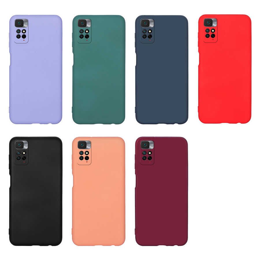 Xiaomi Redmi Note 11S Global Kadife İç Yüzey Yumuşak Dokulu Kamera Korumalı İnce Kapak (MARA) Lila