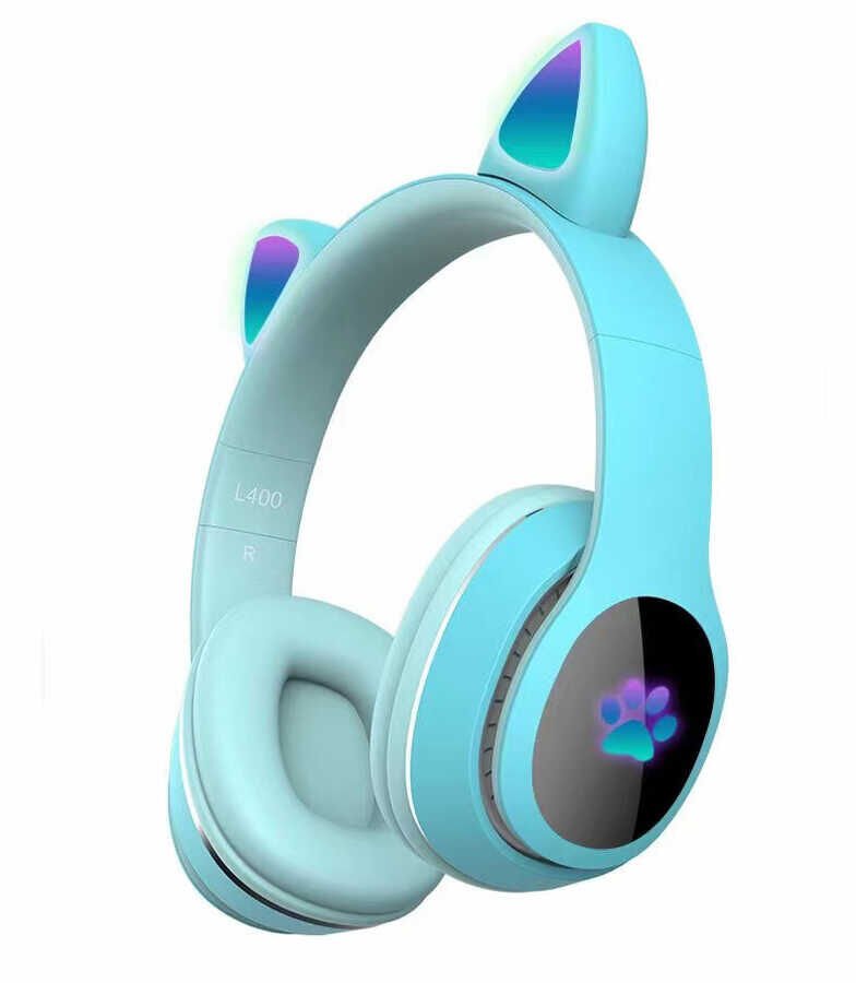 Hafif ve Portatif Kolayca Katlanıp Taşınabilir Dizayn (L400 Bluetooth Kulaklık) Mavi