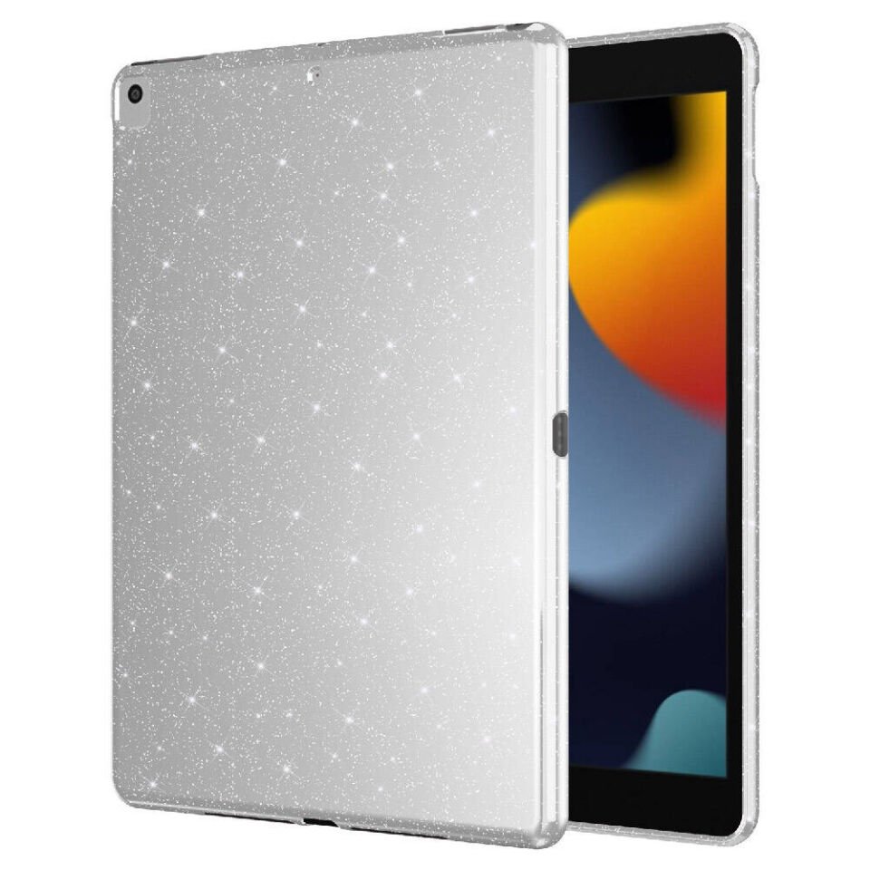 Apple iPad 10.2 2021 (9.Nesil) Simli Parlak Görünümlü HEPTEKİLETİŞİM Tablet Koton Kılıf