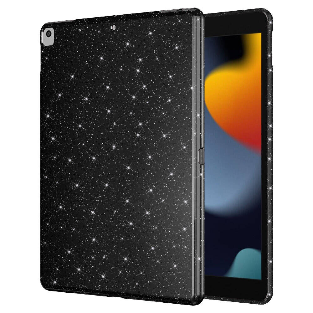 Apple iPad 10.2 2021 (9.Nesil) Simli Parlak Görünümlü HEPTEKİLETİŞİM Tablet Koton Kılıf