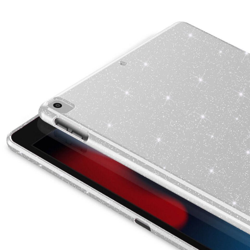 Apple iPad 10.2 2021 (9.Nesil) Simli Parlak Görünümlü HEPTEKİLETİŞİM Tablet Koton Kılıf