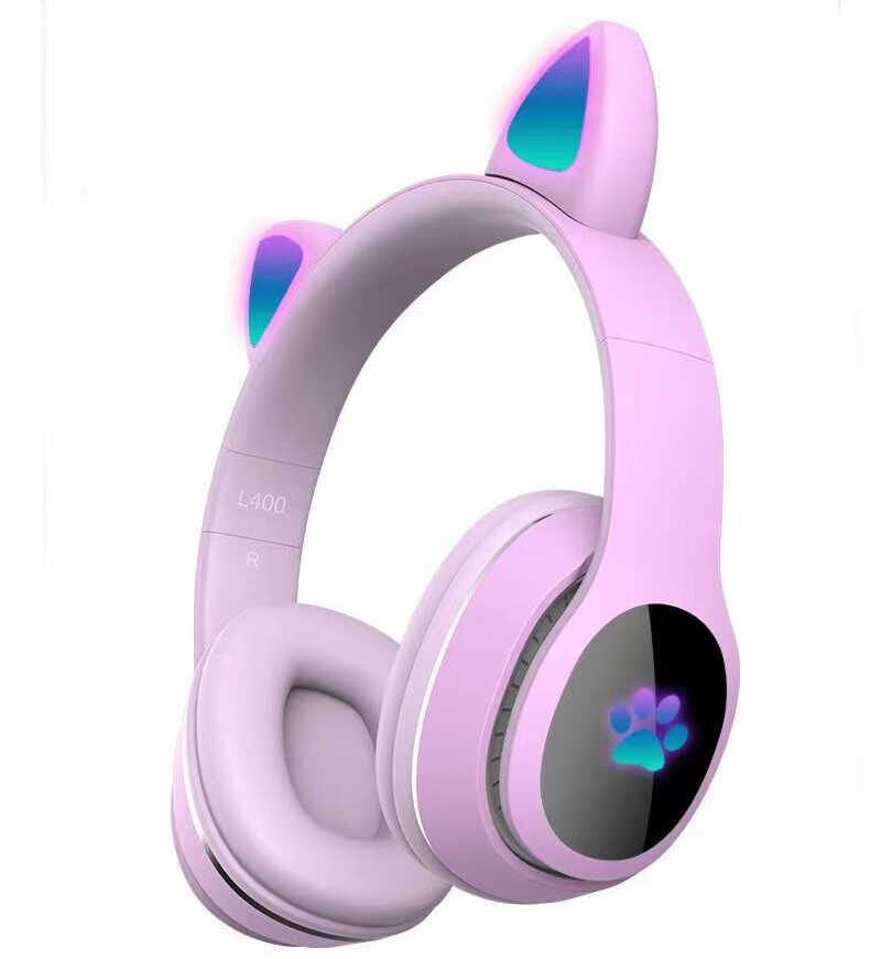atlanıp Taşınabilir Dizayn (L400 Bluetooth Kulaklık) Mor