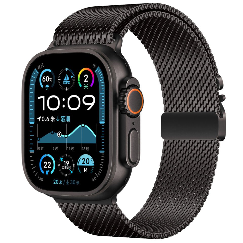 Apple Watch Ultra 49mm HEPTEKİLETİŞİM KRD-121 Metal Hasır Kordon