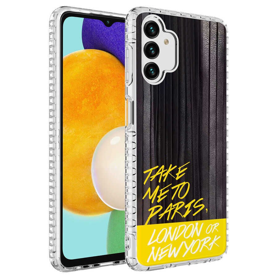 Samsung Galaxy A13 4G Kılıf Airbag Kenarlı Renkli Desenli Silikon HEPTEKİLETİŞİM Elegans Kapak