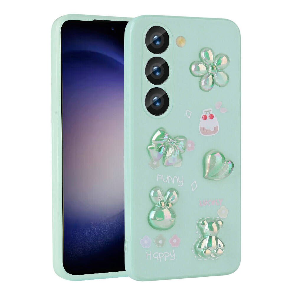 Samsung Galaxy S23 Kılıf Kabartma Figürlü Parlak HEPTEKİLETİŞİM Toys Silikon Kapak