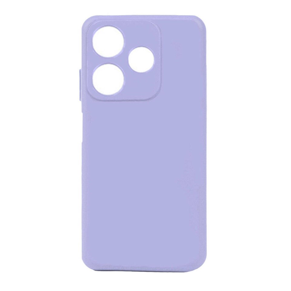 Tecno Spark 10C Kılıf Kamera Korumalı Esnek Renkli Silikon Kapak (Biye) Lila