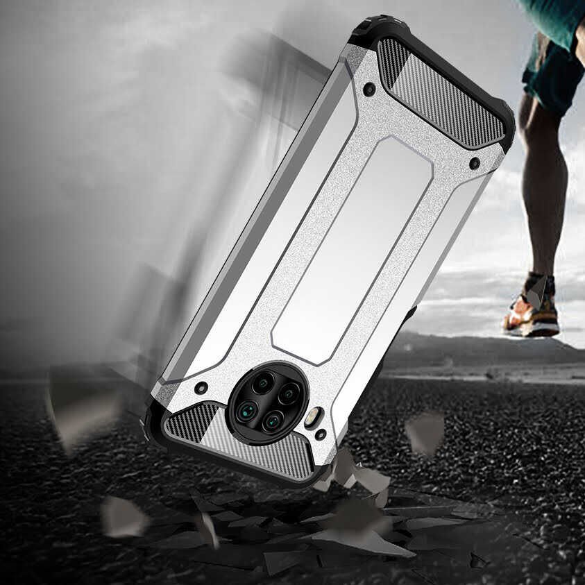 Xiaomi Mi 10T Lite 5G Kılıf Armor Köşe Korumalı Çift Katman Tank Zırh Kapak (CRASH) Gold