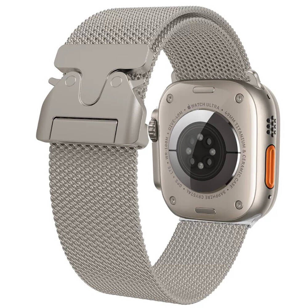 Apple Watch 44mm HEPTEKİLETİŞİM KRD-25 Metal Hasır Kordon