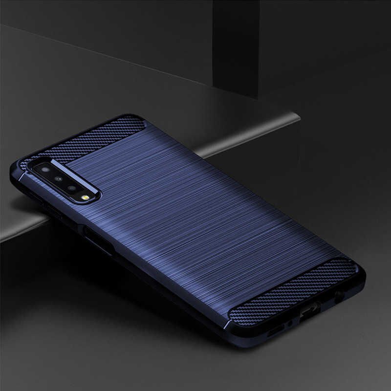 Samsung Galaxy A7 2018 Kılıf Ultra Korunaklı Silikon Kapak (ROOM) Lacivert