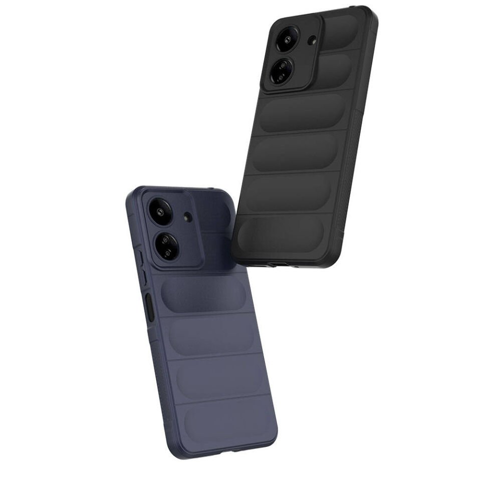 Xiaomi Redmi 13C Kılıf Esnek TPU Oyuklu Arka Yüzey Tasarımlı Silikon Kapak (Etnik) Siyah