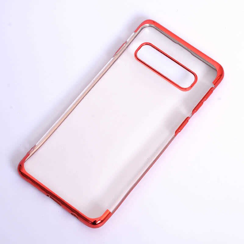 Samsung Galaxy S10 Plus Kılıf HEPTEKİLETİŞİM Dört Köşeli Lazer Silikon Kapak