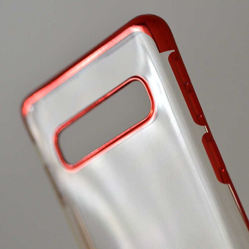 Samsung Galaxy S10 Plus Kılıf HEPTEKİLETİŞİM Dört Köşeli Lazer Silikon Kapak