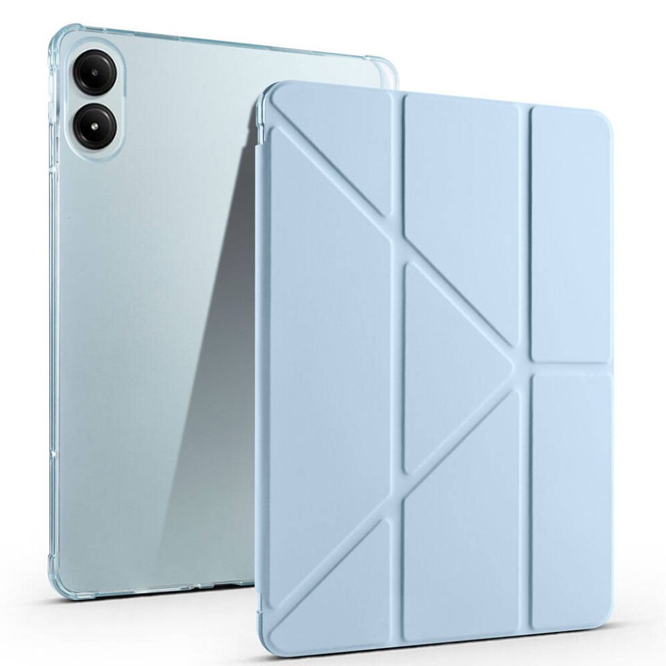 Xiaomi Redmi Pad Pro Kılıf Kalem Bölmeli Standlı 360 Derece Tam Korumalı Tasarım (TR) Mavi