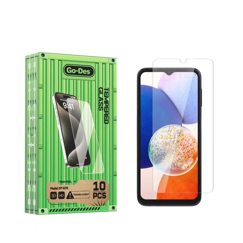 Samsung Galaxy A14 5G Go Des Parmak İzi Bırakmayan 9H Oleofobik Bom Glass Ekran Koruyucu 10'lu Paket