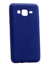 Samsung Galaxy On5 Kılıf Yumuşak Dokulu Soft Esnek İnce Mat Renkli Silikon Kapak (PREMİER) Mavi