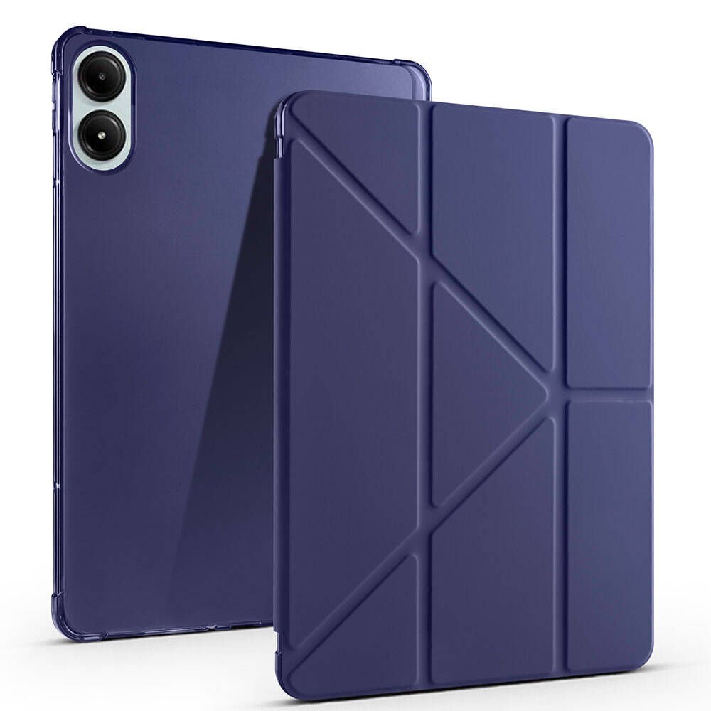 Xiaomi Redmi Pad Pro Kılıf Kalem Bölmeli Standlı 360 Derece Tam Korumalı Tasarım (TR) Lacivert
