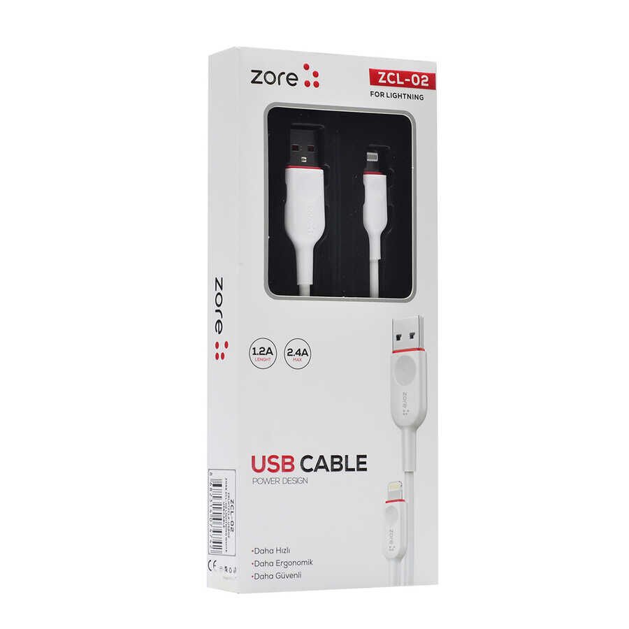 ZCL-02 Lightning Usb Kablo Beyaz