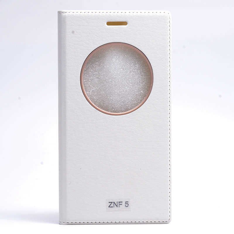 Asus Zenfone 5 Kapaklı Kılıf Mıknatıslı 360 Tam Korumalı (DOLCE) Beyaz