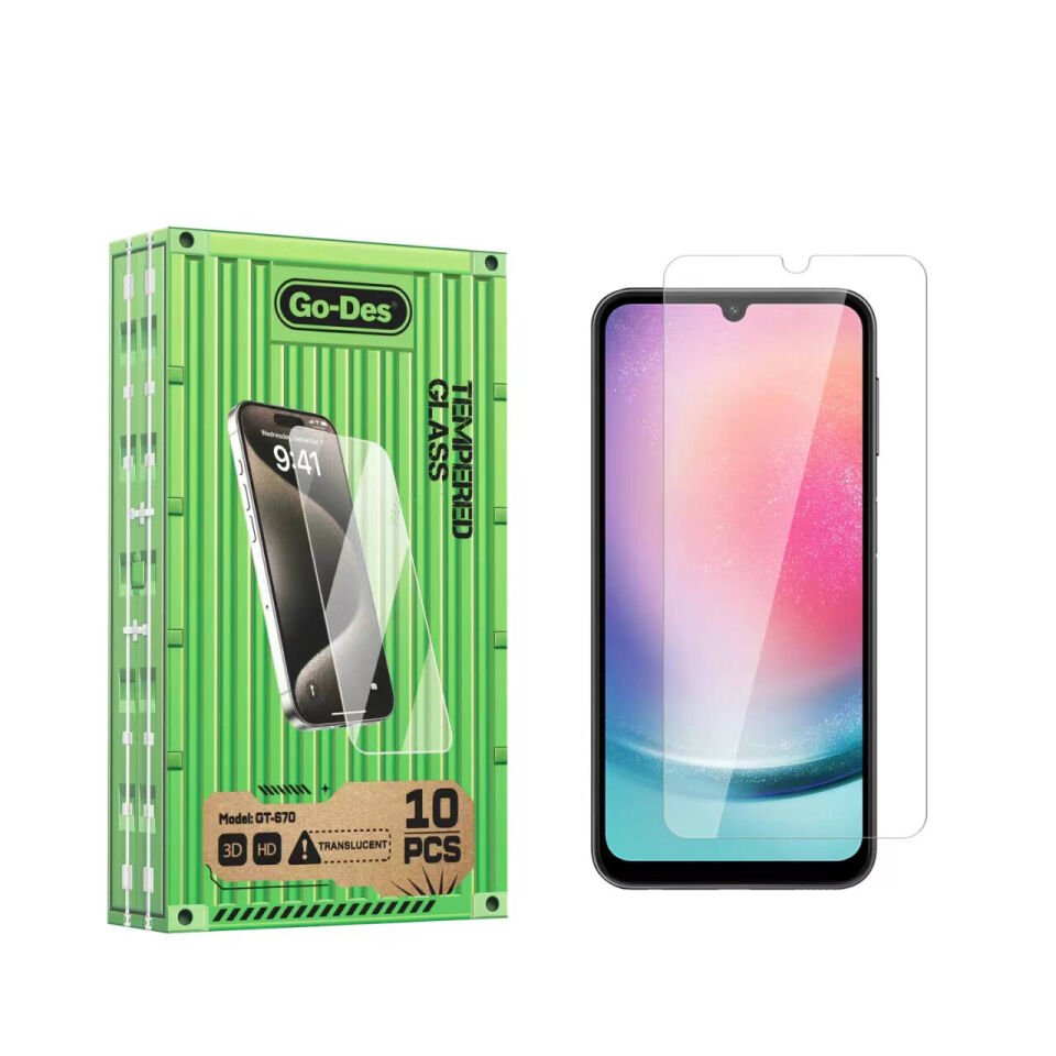 Samsung Galaxy A24 Go Des Parmak İzi Bırakmayan 9H Oleofobik Bom Glass Ekran Koruyucu 10'lu Paket