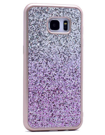 Galaxy S6 Edge Kılıf Zore Simli Kırçıllı Silikon