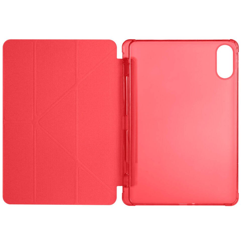 Xiaomi Redmi Pad Pro Kılıf Kalem Bölmeli Standlı 360 Derece Tam Korumalı Tasarım (TR) Kırmızı