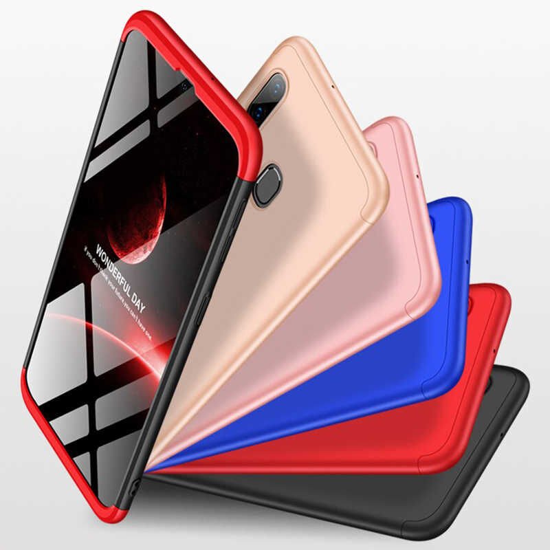 Samsung Galaxy A10S Kılıf 360 Tam Koruma Ön Ve Arka Sert Mika Kapak Orjinal Ays Gkk Kapak Kırmızı