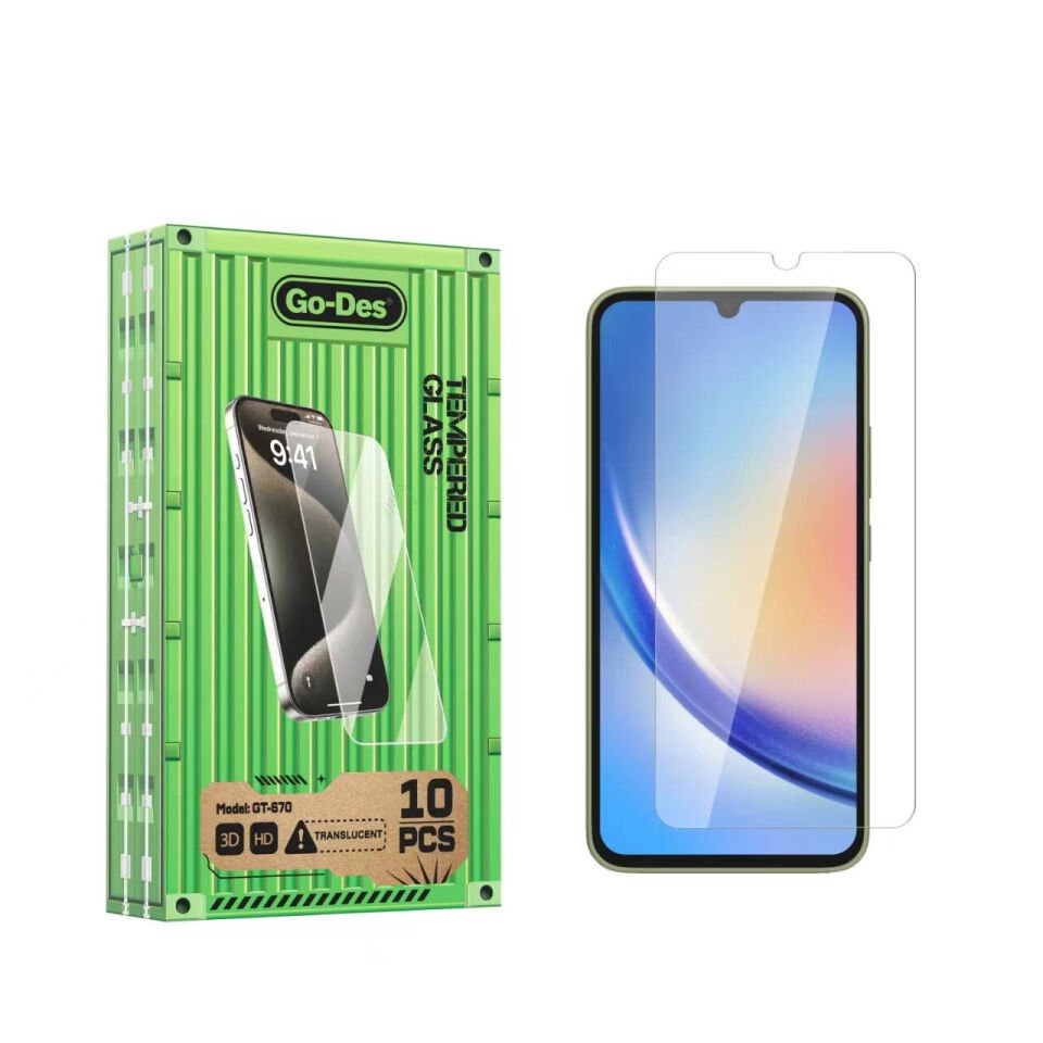 Samsung Galaxy A34 Go Des Parmak İzi Bırakmayan 9H Oleofobik Bom Glass Ekran Koruyucu 10'lu Paket