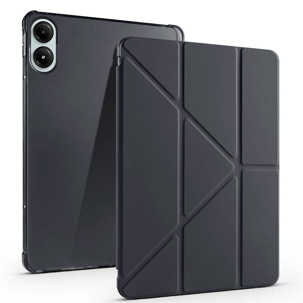 Xiaomi Redmi Pad Pro Kılıf Kalem Bölmeli Standlı 360 Derece Tam Korumalı Tasarım (TR) Siyah
