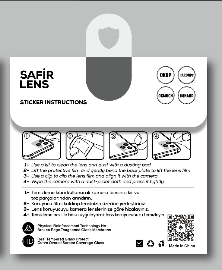 Apple iPhone 15 Pro HEPTEKİLETİŞİM CL-11 Safir Parmak İzi Bırakmayan Anti-Reflective Kamera Lens Koruyucu