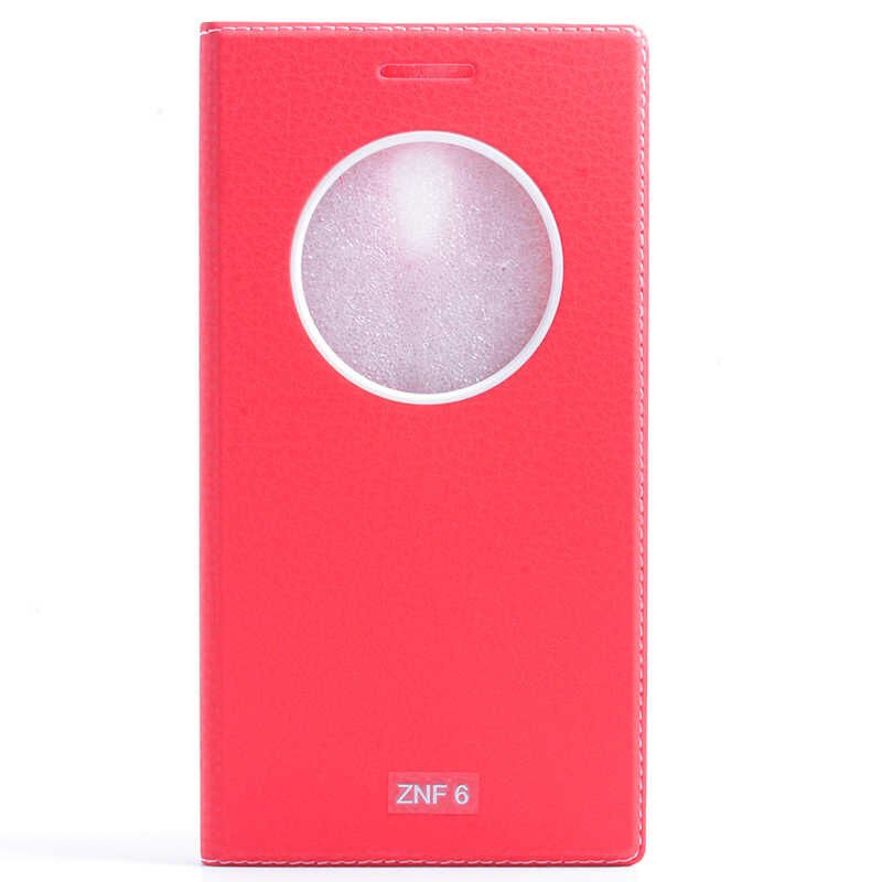 Asus Zenfone 6 Kapaklı Kılıf Mıknatıslı 360 Tam Korumalı (DOLCE) Kırmızı