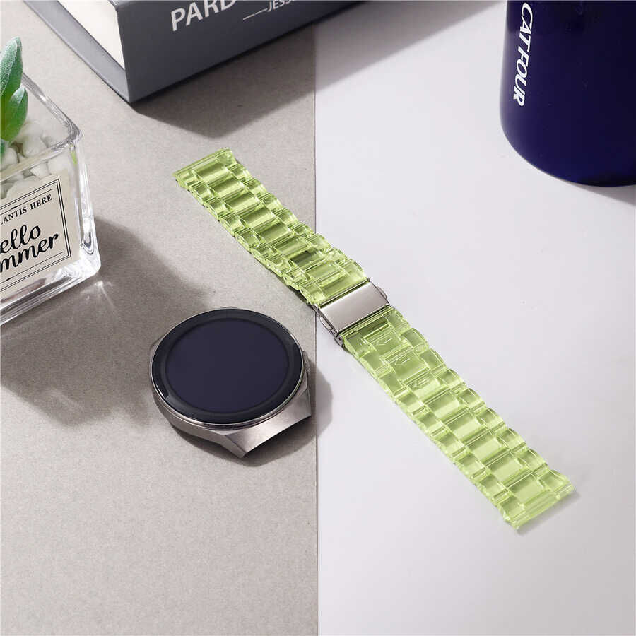Samsung Gear S2 (20mm) Silikon Kordon Esnek Tasarım (KRD-27) Turuncu