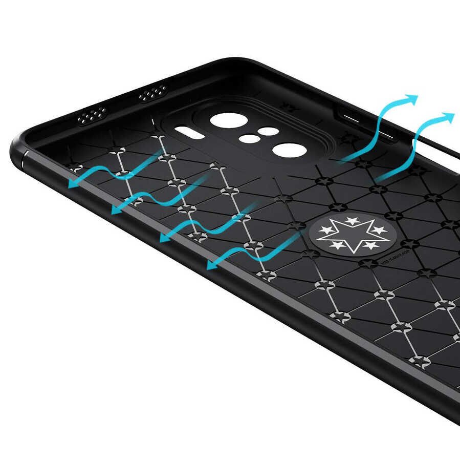 Xiaomi Redmi K40 Kılıf Kamera Çıkıntılı Renkli Yüzüklü Standlı Mıknatıslı Kapak (RAVEL) Siyah-Mavi