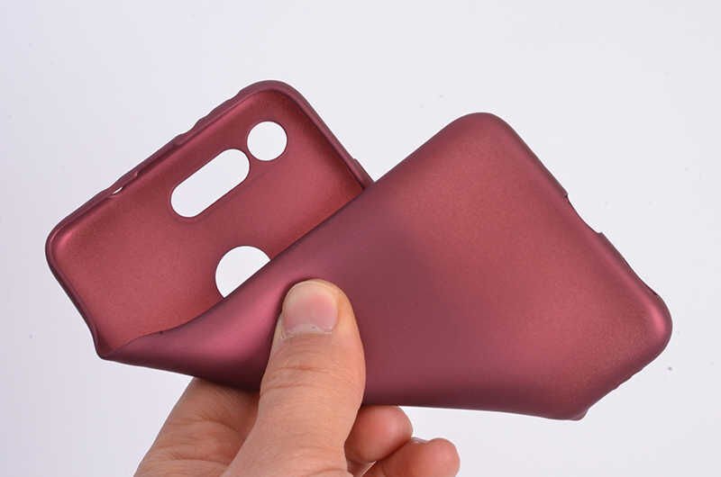 Huawei Honro View 20 Kılıf Yumuşak Dokulu Soft Esnek İnce Mat Renkli Silikon Kapak (PREMİER) Mürdüm
