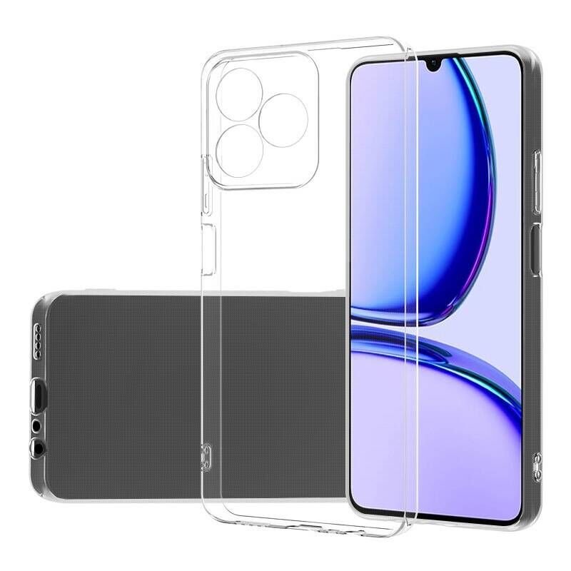 Realme C53 Şeffaf Kılıf Yumuşak İnce Tasarımlı Kapak (SÜPER) Renksiz