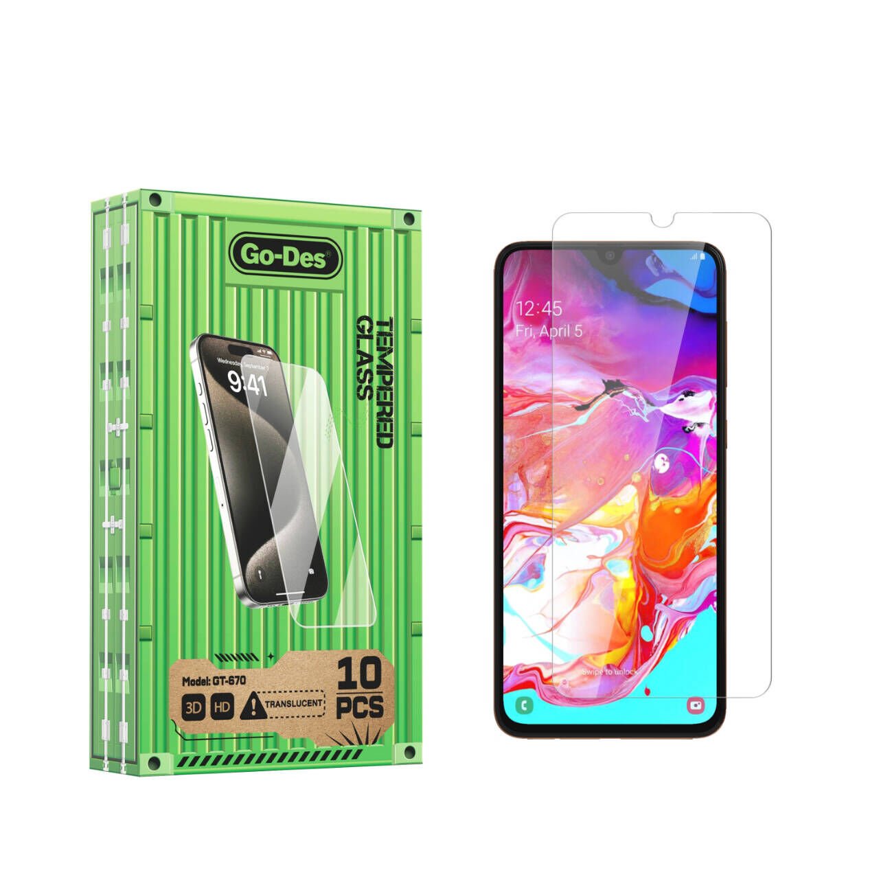 Samsung Galaxy A04S Go Des Parmak İzi Bırakmayan 9H Oleofobik Bom Glass Ekran Koruyucu 10'lu Paket