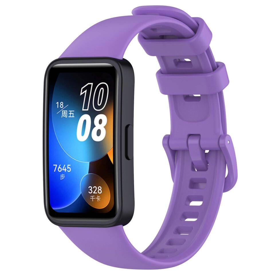 Huawei Band 8 Silikon Kordon Soft ve Pürüzsüz Yüzey Tasarımlı (KLASİK) Mor