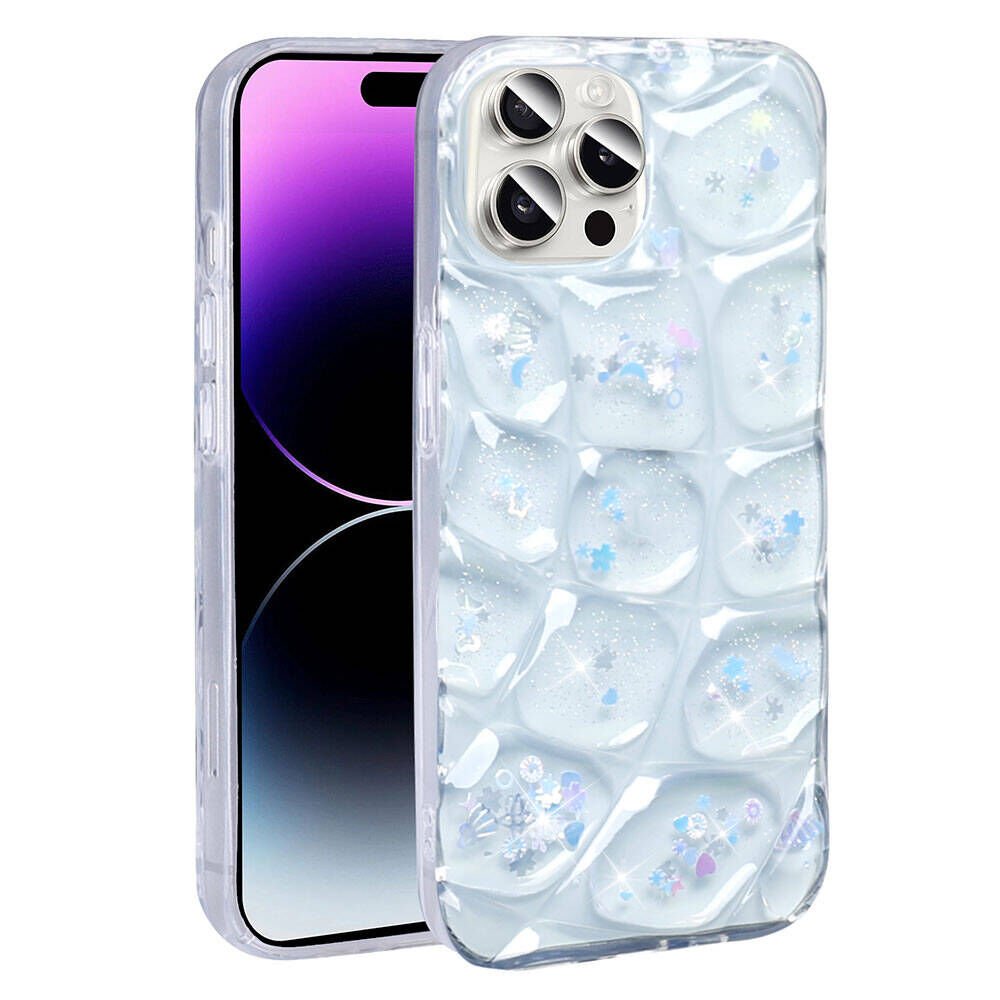 Apple iPhone 14 Pro Max Kılıf Simli 3D Desenli HEPTEKİLETİŞİM Hacar Kapak