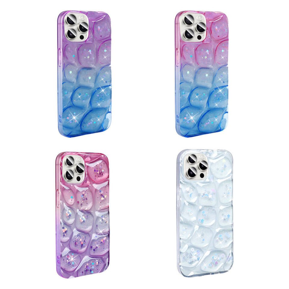 Apple iPhone 14 Pro Max Kılıf Simli 3D Desenli HEPTEKİLETİŞİM Hacar Kapak