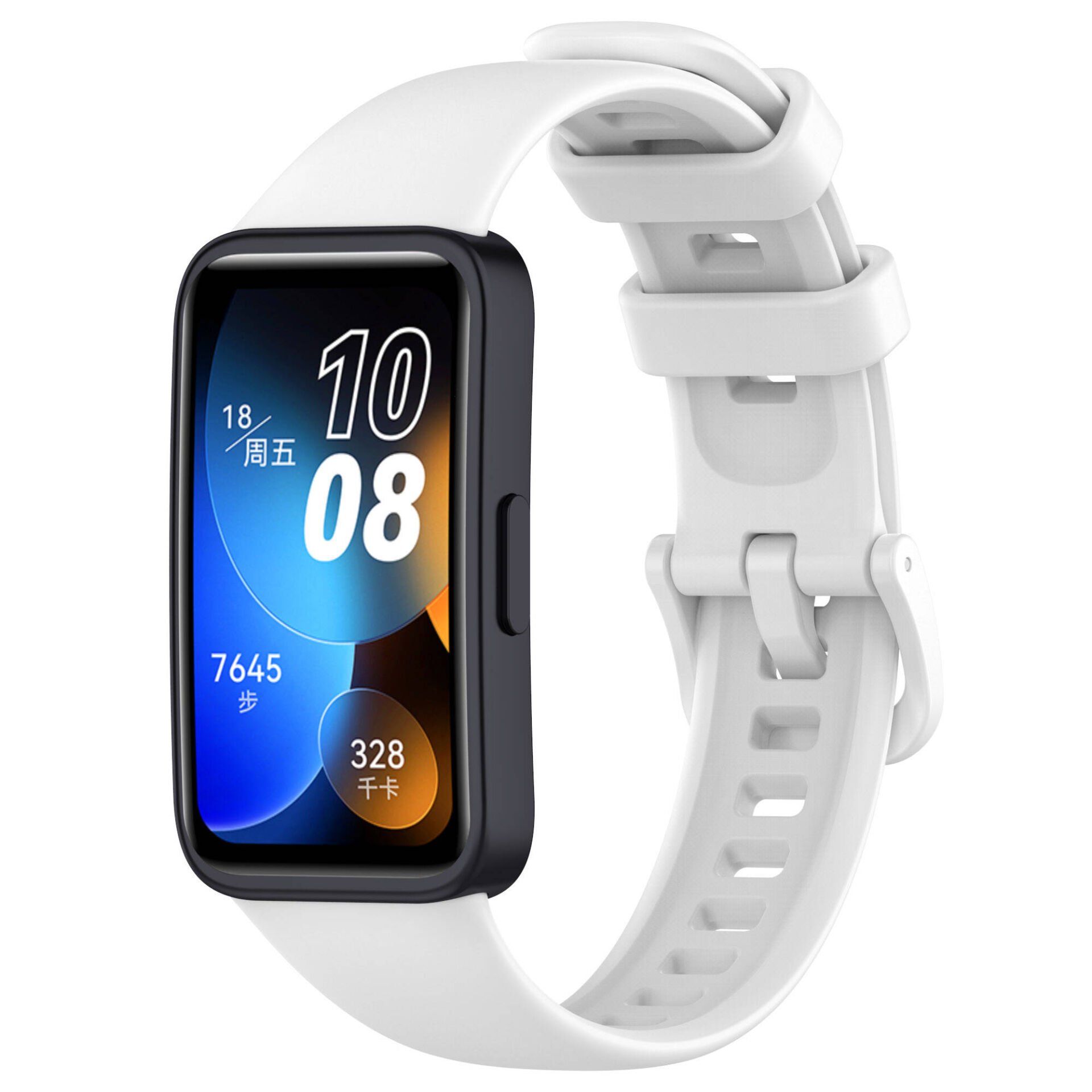 Huawei Band 8 Silikon Kordon Soft ve Pürüzsüz Yüzey Tasarımlı (KLASİK) Beyaz