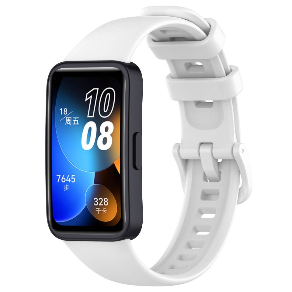 Huawei Band 8 Silikon Kordon Soft ve Pürüzsüz Yüzey Tasarımlı (KLASİK) Beyaz