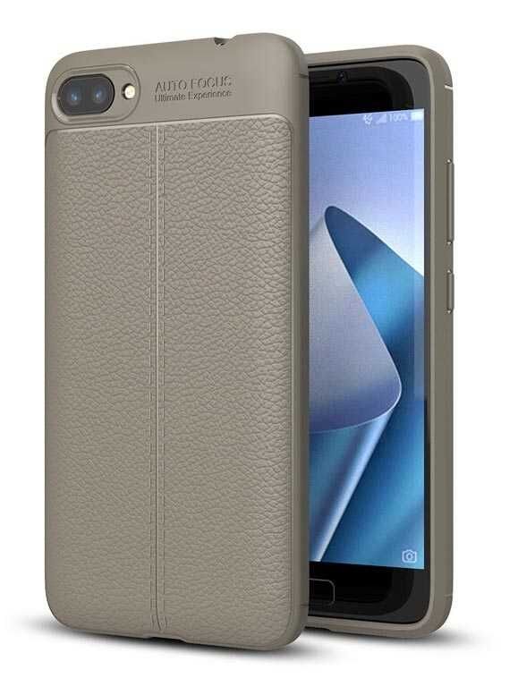 Asus Zenfone 4 Max ZC554KL Kılıf Deri Görünümlü Renk Atmayan Dayanaklı Silikon Kapak (NİSS) Lacivert