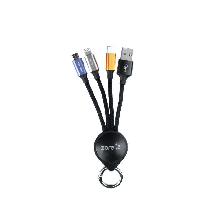 OKS 3 in 1 Usb Kablo Siyah
