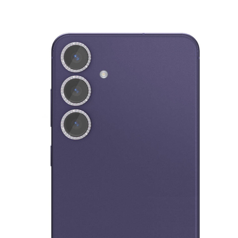 Samsung Galaxy S24 Plus Kamera Lens Koruyucu Cam Filmi (Diamond) Mor
