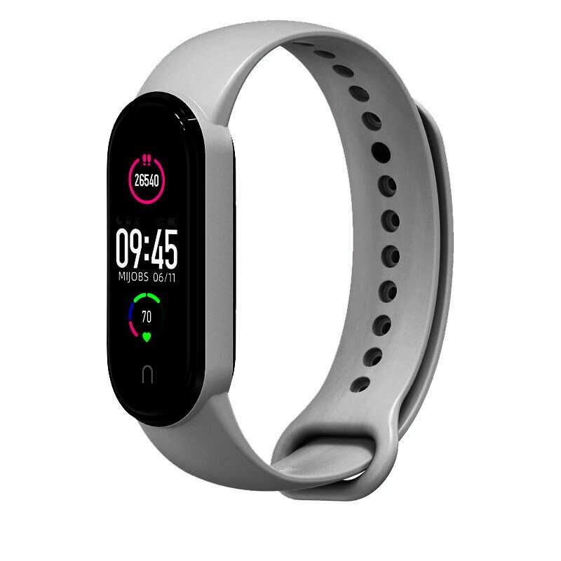 Xiaomi Mi Band 5 Silikon Kordon Soft ve Pürüzsüz Yüzeyli Kordon (Klasik) NO22