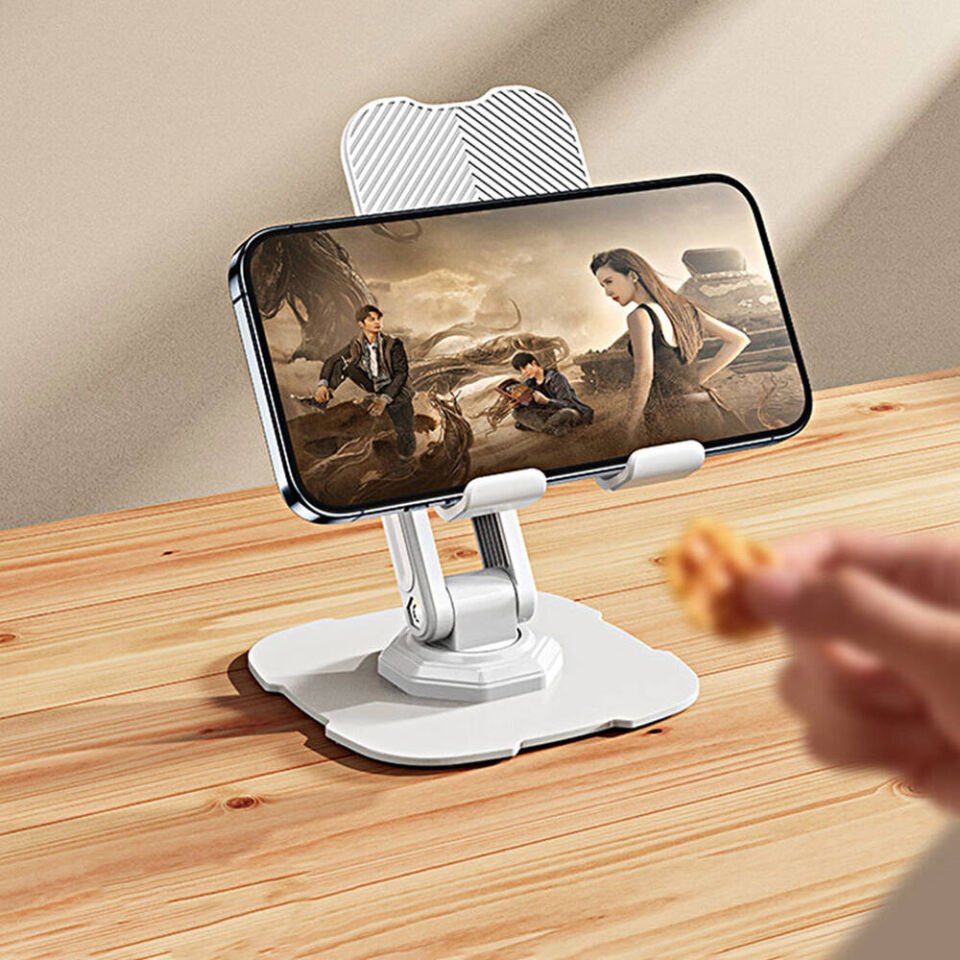Dönebilen Başlıklı Telefon Ve Tablet Standı (L23) Siyah