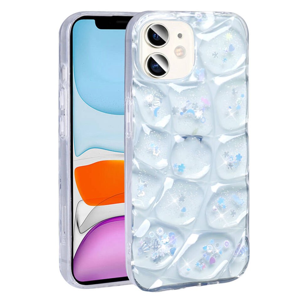 Apple iPhone 11 Kılıf Simli 3D Desenli HEPTEKİLETİŞİM Hacar Kapak