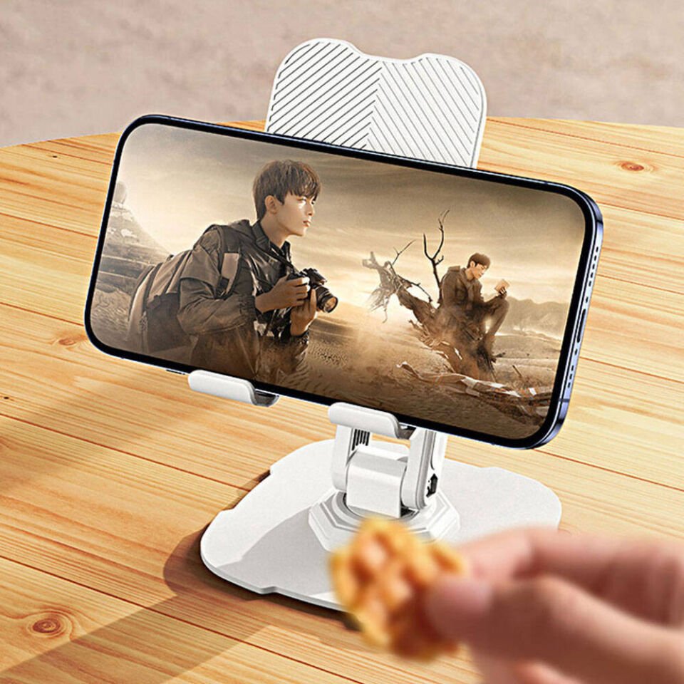 Dönebilen Başlıklı Telefon Ve Tablet Standı (L23) Sarı